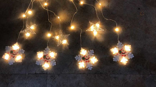 Λαμπάκια LED Κουρτίνα 3μ. x 5εκ. Θερμό Λευκό