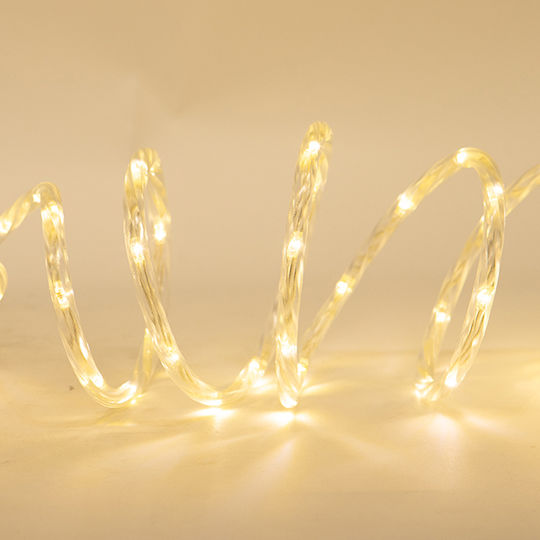 Christmas Light Tube Warm White 220V 200 Light Bulbs Programmable 10m IP44