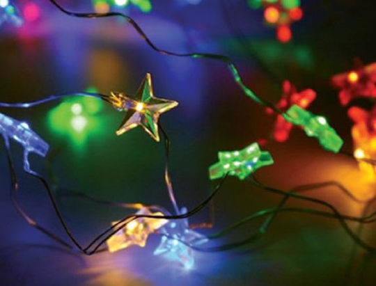 20 Lights LED 2m. Multicolor Battery in String 1pcs