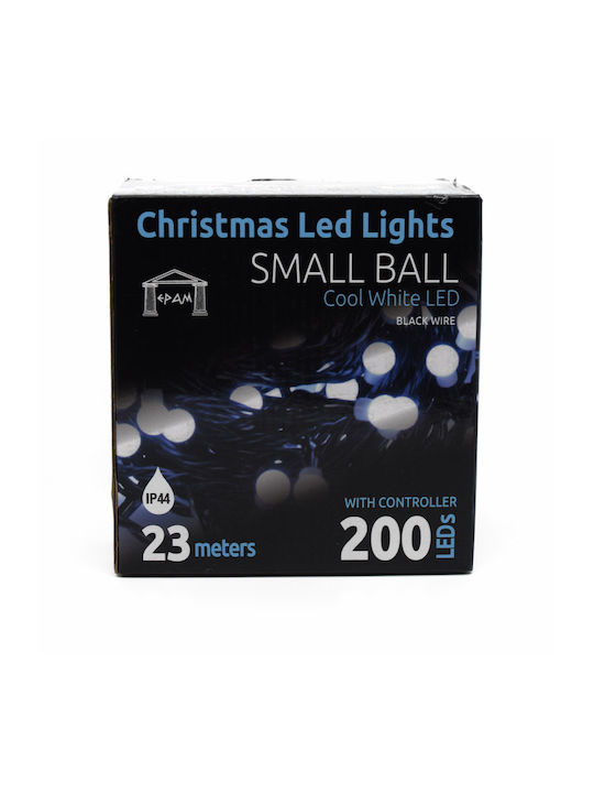 200 Λαμπάκια LED 9.5μ. Ψυχρό Λευκό σε Σειρά