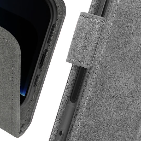 Avizar Hülle iPhone 16 Pro Max Klappetui Brieftasche Video Halterung Grau