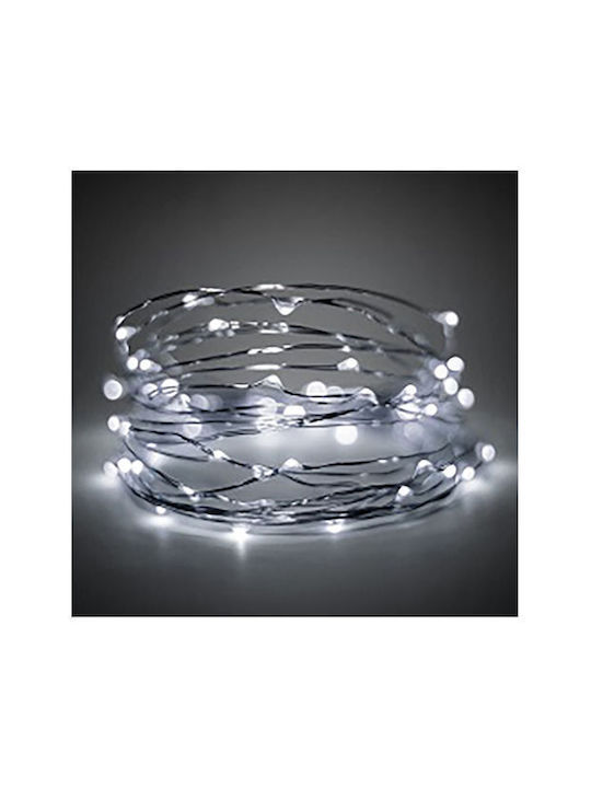 30 Lights LED 3m. Cold White Battery in String 1pcs