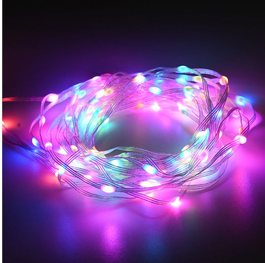 100 Smart Λαμπάκια LED 10μ. RGB USB σε Σειρά