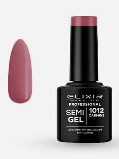 Elixir Semi Gel Ημιμόνιμο Βερνίκι Νυχιών Carmine 1012 8ml