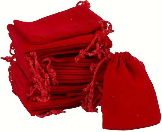 Panora Fabric Pouch for Gift Red 7x9cm.