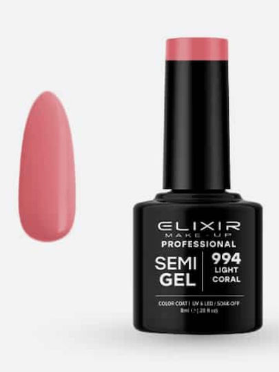 Elixir Semi Gel Halb-permanenter Nagellack 994 Light Coral 8ml 1Stück