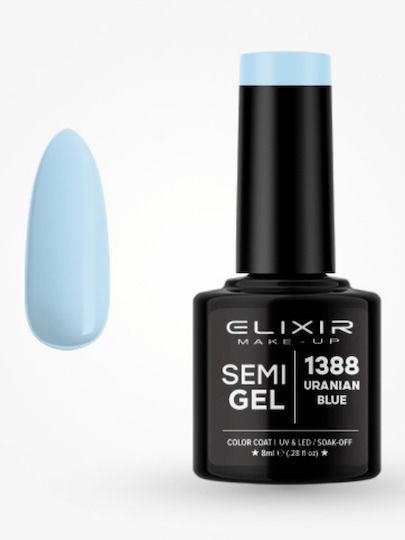 Elixir Semi Gel Permanent Nail Polish 1388 Uranian Blue 8ml