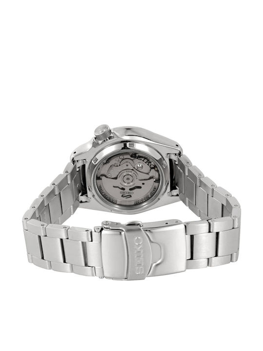Seiko 5 Men's Watch 44mm Automatic With Silver Metal Bracelet