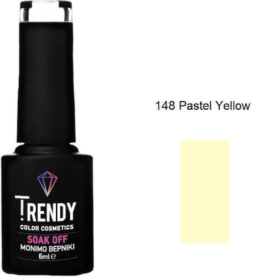 Trendy Color Cosmetics Halb-permanenter Nagellack pastel yellow No148 6ml 1Stück
