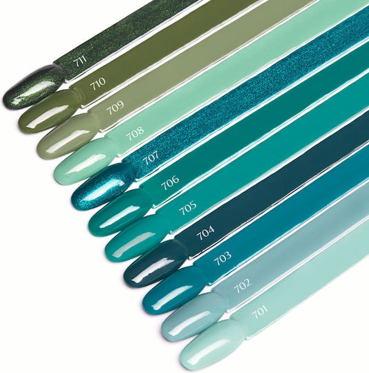 Activeshop Ημιμόνιμο Βερνίκι Νυχιών Green 701 5gr