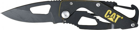 CAT Drop Point Джобно ножче Survival Черен
