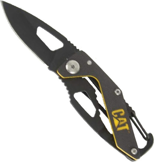 CAT Drop Point Джобно ножче Survival Черен