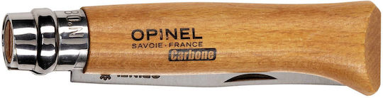 Opinel No.8 Inox Olive Handle Pocket Knife Brown in Sheath