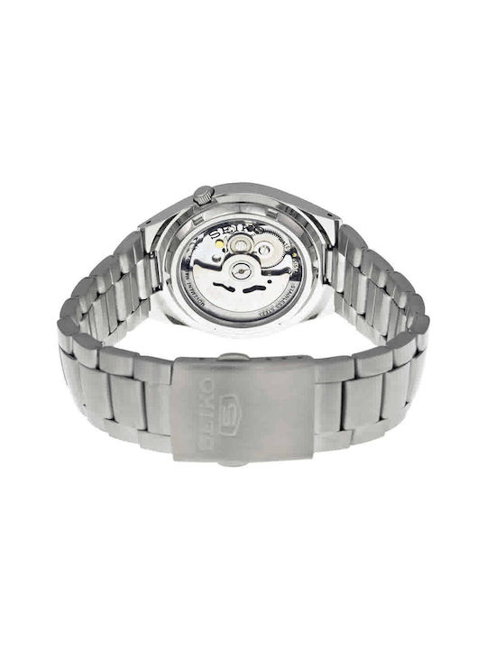 Seiko 5 Ceas Bărbătesc 37mm Automat cu Argintiu Brățară Metalică