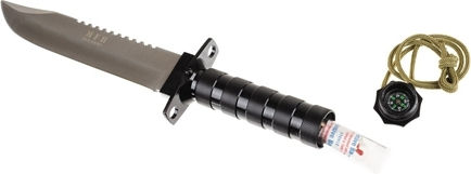Survival Jungle II Messer Überleben Schwarz in Hülle