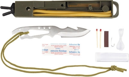 Survival Jungle II Messer Überleben Schwarz in Hülle