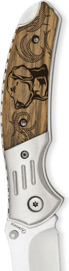 Albainox Jagd Zebra Taschenmesser mit Verriegelungsmechanismus Hund