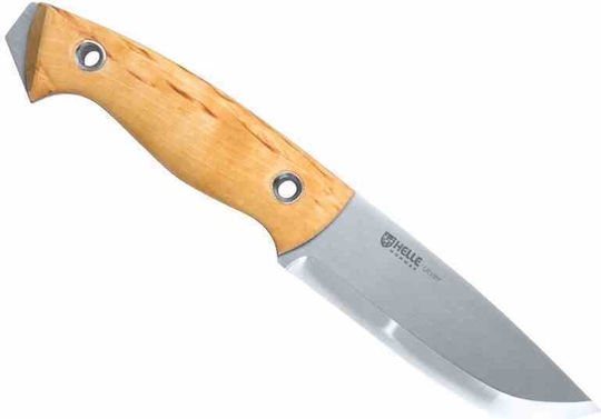 Helle Utvaer 600 Knife Beige in Leather Sheath