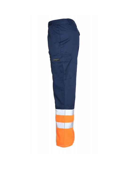 Fageo Reflektierend Arbeitshose Blau