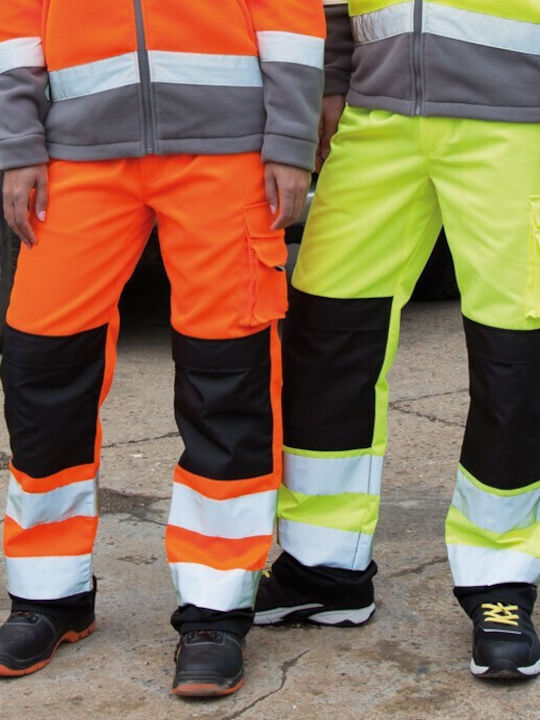 Result Safety Cargo Reflective Work Trousers Orange