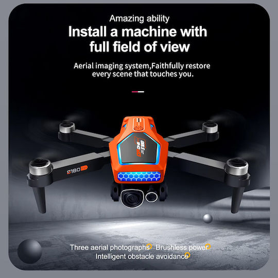 XF-S180 Drohne FPV 2.4 GHz mit Kamera 720p und Steuerung Orange