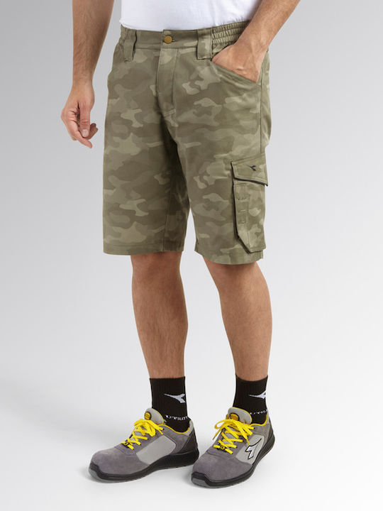 Utility Diadora Poly Camo Βερμούδα Εργασίας Γκρι