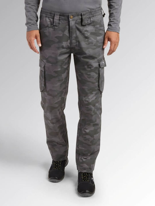 Utility Diadora Staff Cargo Camo Παντελόνι Εργασίας Γκρι