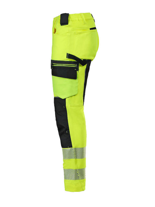Stenso 4stretch Reflektierend Arbeitshose Gelb