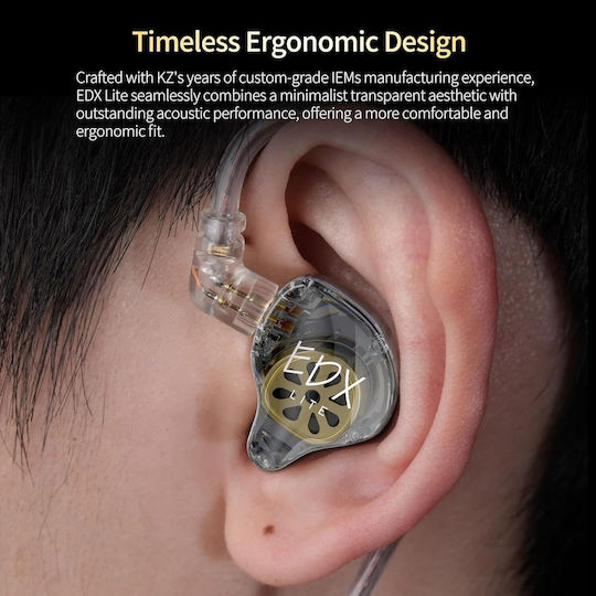 KZ Ακουστικά Ψείρες In Ear Διάφανα