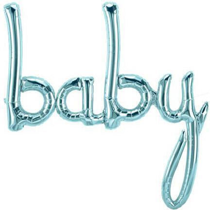 Balloon Foil Jumbo Boy Birth Letter Blue 74cm Light Blue