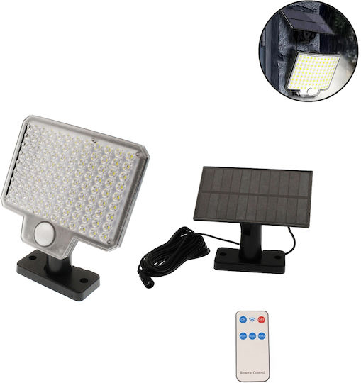 Wall Mounted Solar Light Cold White with Motion Sensor, Photocell and Remote Control