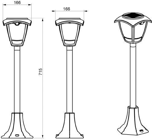 Eurolamp Solar Light Floor 3W 400lm with Motion Sensor IP44