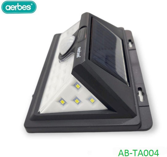 Aerbes Wall Mounted Solar Light 30W with Motion Sensor, Photocell and Remote Control IP67 13cmx10cmx6.4cmcm