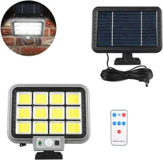 Arrango At48722 Wall Mounted Solar Light 45W Cold White 6000K with Motion Sensor, Photocell and Remote Control