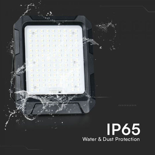V-TAC Στεγανός Ηλιακός Προβολέας LED 10W Φυσικό Λευκό 4000K με Τηλεχειριστήριο IP65