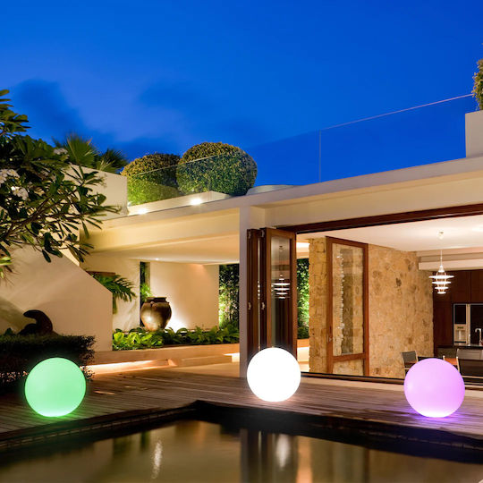 Aca Solar Light Floor Ball 1.5W Cold White 6000K with Remote Control IP54 30cmx30cmcm