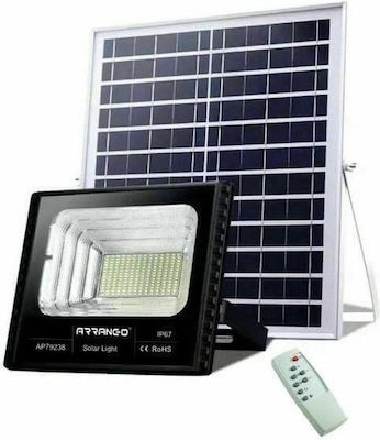 Arrango Στεγανός Ηλιακός Προβολέας LED 100W Ψυχρό Λευκό με Τηλεχειριστήριο IP65