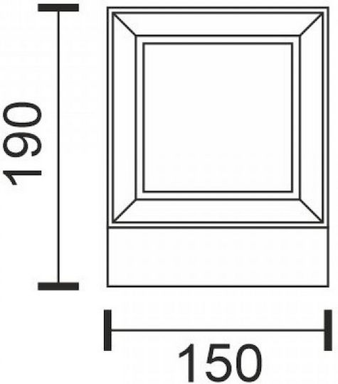 Spot Light Solar Light Floor 4W with Natural White Light 4000K IP44 15cmx15cmcm