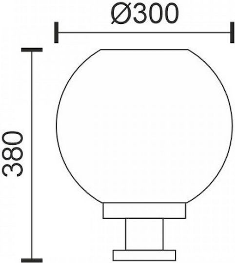 Spot Light Solar Floor Light Ball 5W Cold White 6000K with Remote Control IP44 30x30cm