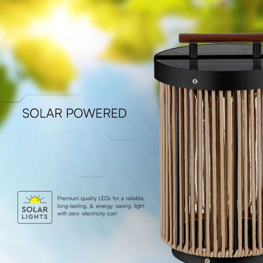 V-TAC Tabletop Solar Light Traffic light 2.4W with Warm White Light 3000K IP65 20cmx32.5cmcm