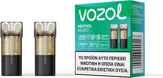 Vozol Ανταλλακτικά Pod 2τμχ σε Διάφανο χρώμα