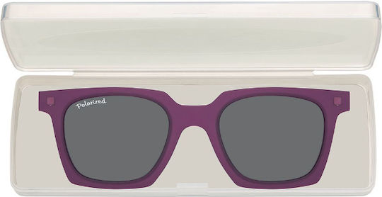 Sunoptic Γυναικείος Κοκκάλινος Σκελετός Γυαλιών με Clip On Μωβ TRC-27F