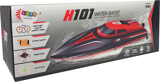 Lean Toys Powerboat H101 Teleghidat Navă Roșu