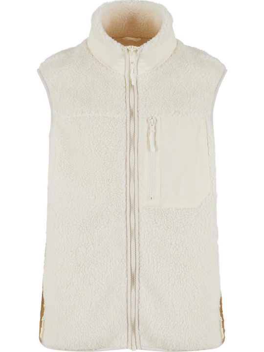 Sherpa Sleeveless Jacket Whitesand