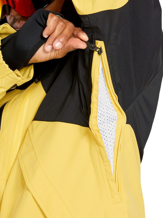 Winter Jacket Hardshell Waterproof and Windproof Dark Yellow