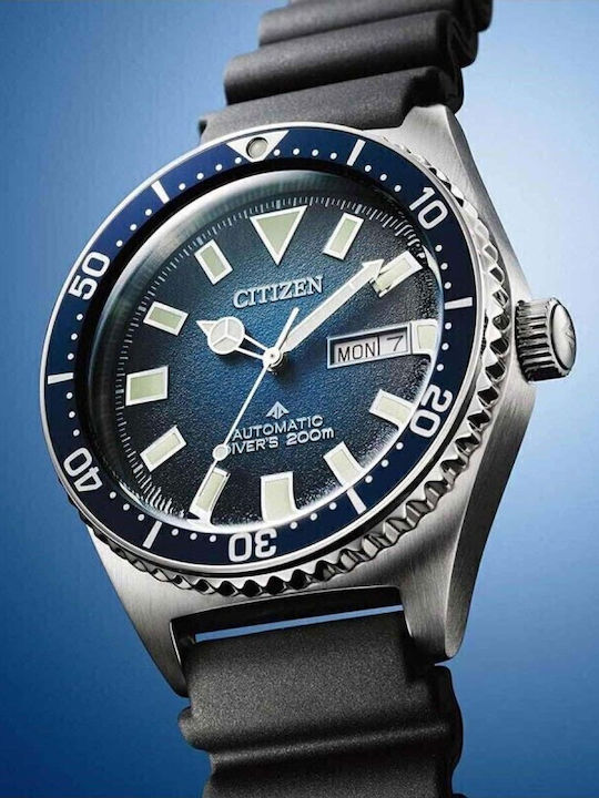 Citizen Promaster Marine Мъжки Часовник 41mm Автоматичен с Черна Каучукова Каишка