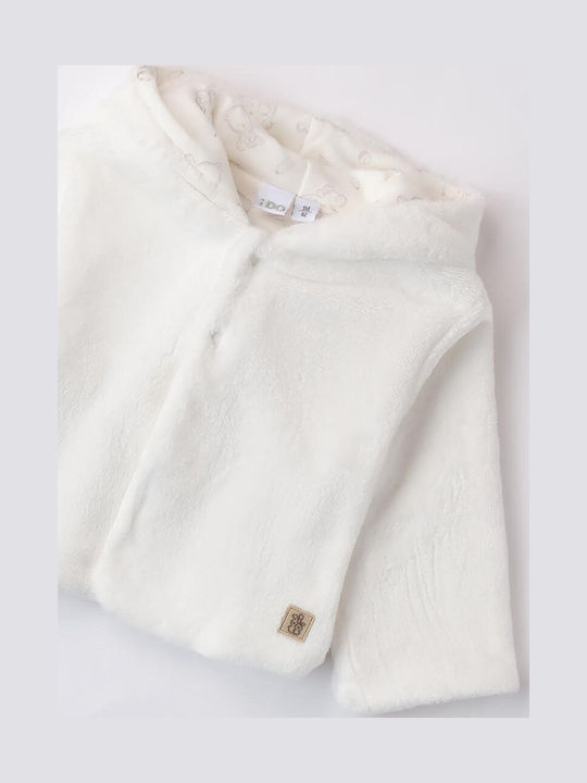 Kids' Coat with Hood Off White