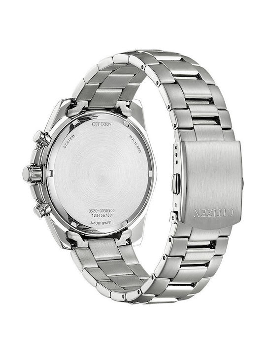 Citizen Men's Watch 44mm Chronograph Battery with Silver Metal Bracelet
