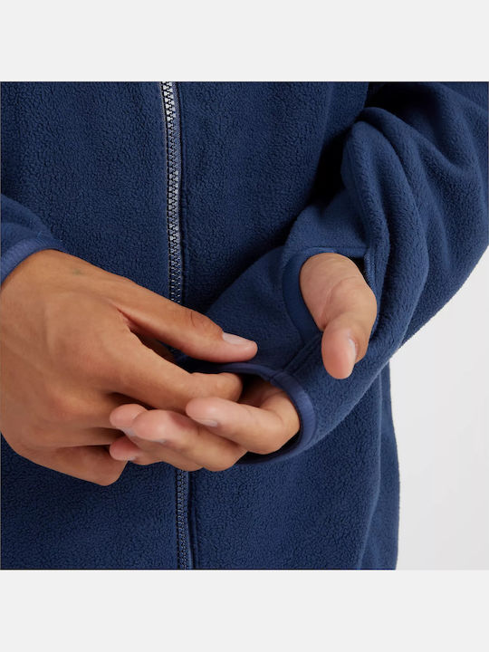 Men's Fleece Jacket Hooded Blue