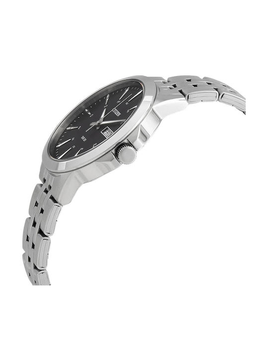 Citizen Ανδρικό Ρολόι 41mm Μπαταρίας με Ασημί Μεταλλικό Μπρασελέ